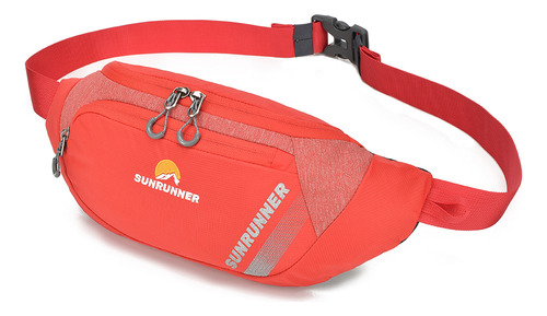 Riñonera Outdoor Sunrunner Plexus Reforzada Ultra Liviana Color Rojo