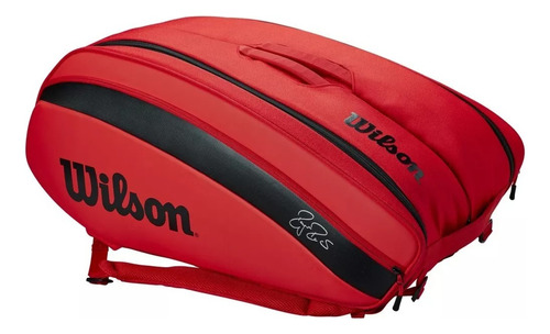 Bolso Raquetero Wilson Tenis Roger Federer X 12 Rojo