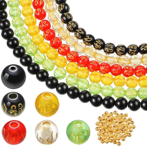 700 Piezas Feng Shui Beads Black Glass Beads Strass Res...