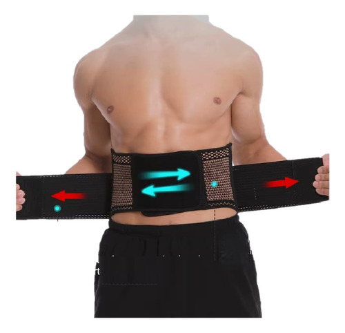 Faja Soporte Lumbar De Cobre - Compresión Ajustable