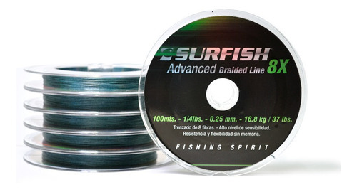 Multifilamento Surfish Advanced Braided Line 8 Fibras 0.14mm