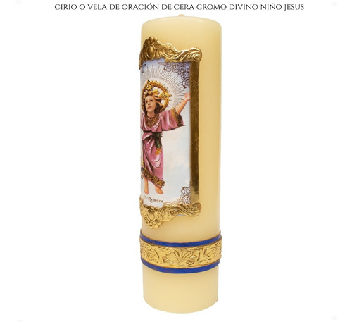 Imagen 2 de 5 de Cirio O Vela De Oración Del Divino Niño Jesus