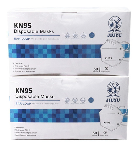 Imagen 9 de 9 de Cubrebocas Kn95 Certificado Mascarilla Tapaboca 100 Piezas