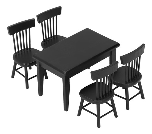 Juego De Sillas De Mesa Dollhouse 1:12 En Miniatura De Mader