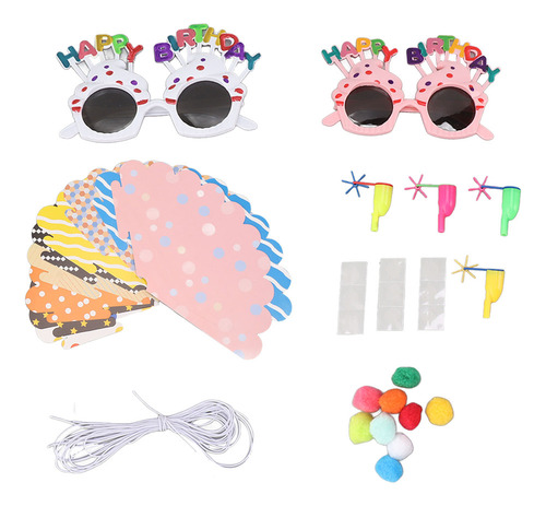 18 Sombreros De Fiesta De Cumpleaños Coloridos Para Niños, 4