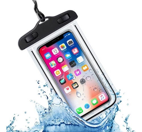 Funda Sumergible Protectora Agua Waterproof Bolsa De Celular Color Negro