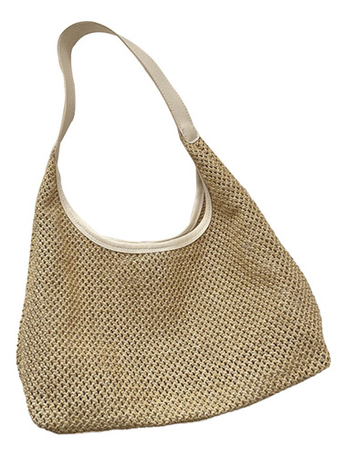 Bolso De Hombro Individual Straw Crochet Aesthetics Para Muj