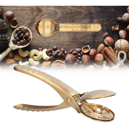 Abridor De Cascanueces Acero Inoxidable Clip Castaño Dorado