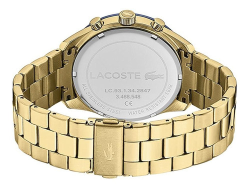 Reloj Lacoste Hombre 2011096 Boston Azul Oro Acero 42mm