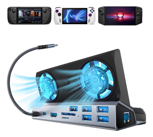 Estación De Acoplamiento 10 En 1 Para Steam Deck Oled Rog Al
