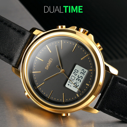 Skmei Minimalismo Reloj Analógico Digital Para Hombre Con Al