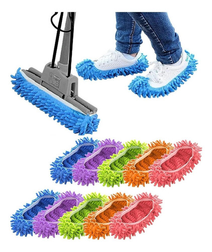 10 Pantuflas Lavables Para Mopa De Polvo