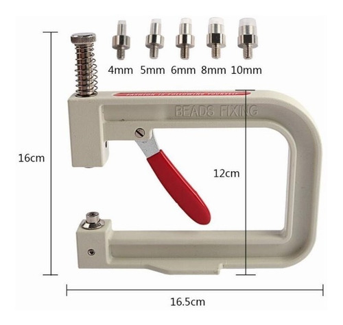 Imagen 4 de 8 de Máquina De Ajuste Manual Para Remachadora De Perlas Para Per