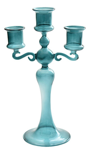 Candelabro De Cristal, Candelabro Cónico Para Fiesta Azul