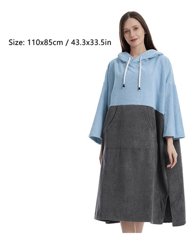 Toallas De Baño, Bata De Secado Rápido Para Piscina, Poncho