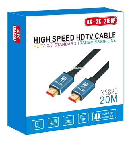 Cable Hdmi 4k/20 Metros Hdtv -cable Hdmi 2.0/alta Velocidad