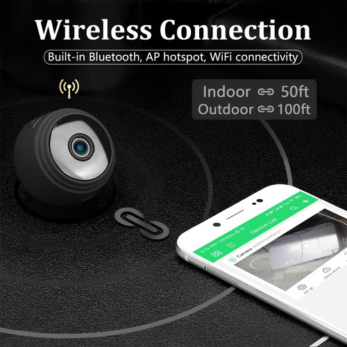 Mini Cámara Oculta Inalámbrica Wifi Hd 2025 Para Hogar Oscuro