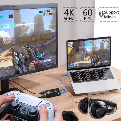 Capturadora Video Hdmi 4k Ultra Audio Mic In Streaming 3.0