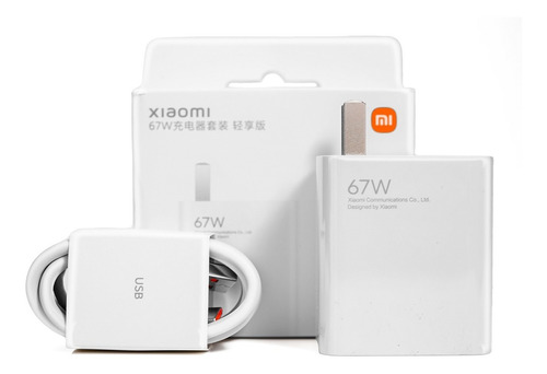 Cargador Xiaomi Turbo Carga 67w Tipo C Original Cable 5a