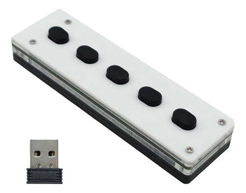 Mini 5 Teclas Teclado Programable Carcasa Con Receptor Usb