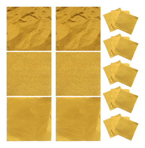 Moldes Para Barras De Chocolate, Papel De Aluminio Dorado, 6