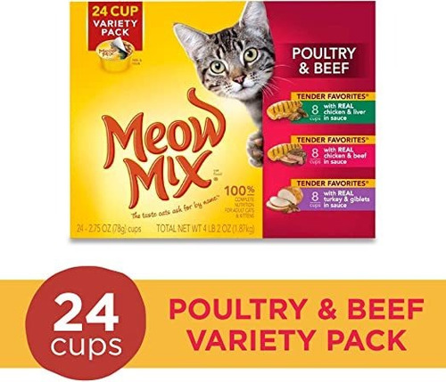 Meow Mix Tender Favoritos Wet Comida Para Gatos