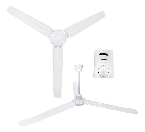 Ventilador De Techo Adir 2070 Blanco 3 Aspas Paquete De 6pzs 1.36 M 60 Hz Blanco Blanco 3