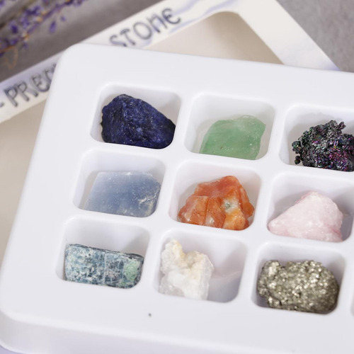 12 Piezas Muestras De Minerales Y Rocas Coleccionale Con
