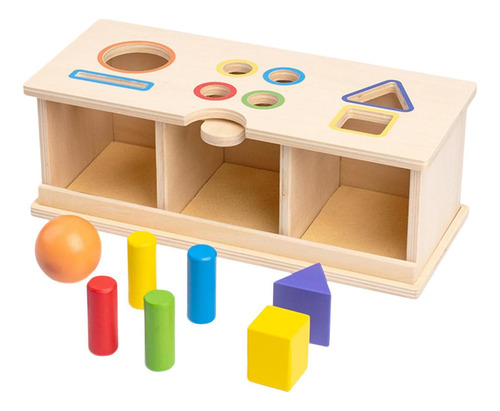 Caixa De Permanência De Objeto Montessori Brinquedos Bola
