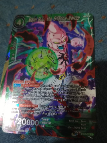 Majin Buu, The Shadow Warrior Carta Dragon Ball Brillante (Usado)