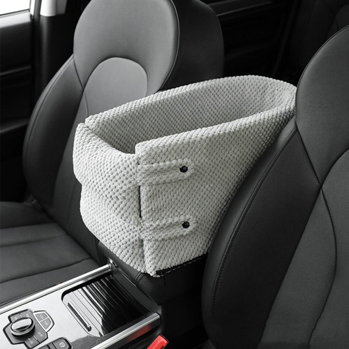 Cama Gato Perro Mascota Auto Gris Felpa Chica43x26x21cm C77b