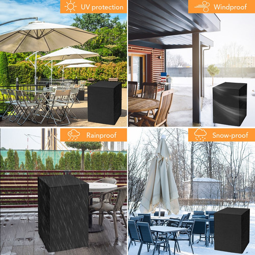 Imagen 8 de 8 de Funda Para Silla De Patio Impermeable Oxford, Apilable