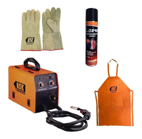 Soldadora Ironmig-100 + Guantes + Delantal + Antiadherente