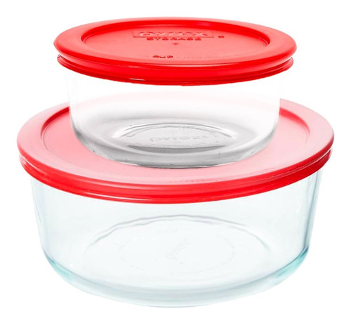 Set 2 Contenedores Hermético Vidrio Pyrex Simply Store