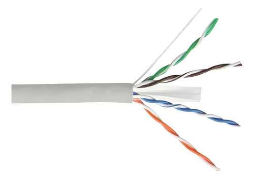 Linkmade Lszh Gris Cat6 Utp 305mt Unifilar Cobre Caja Cable
