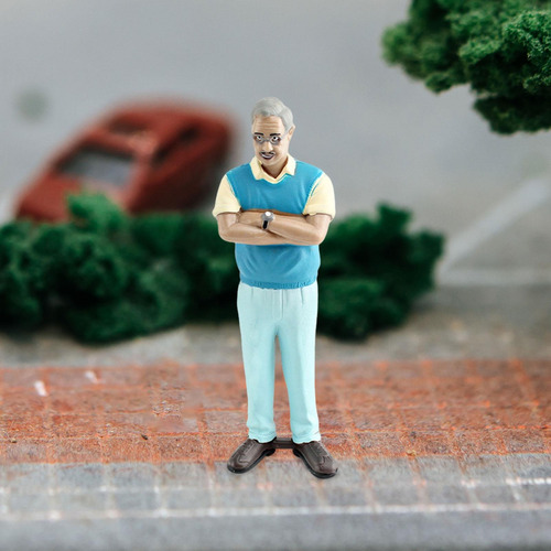 Estatueta De Pessoas Em Miniatura, Modelo De Pessoas Vovô