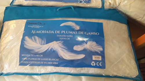 Imagen 2 de 2 de Almohadas De Plumas De Pecho De Ganso Queen Y King Size