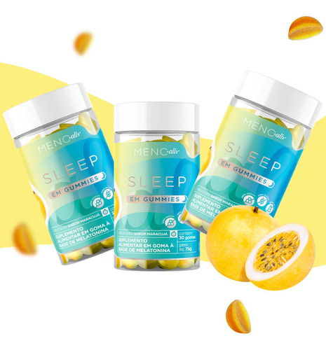 Kit 3 Pote Meno Aliv + Gummie Sleep Equilíbrio E Relaxamento