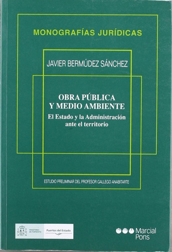 Libro Obra Publica Y Medio Ambiente - Bermudez Sanchez, J...