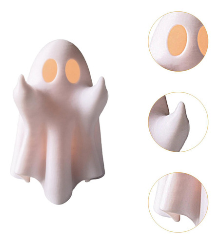 Estatua Pequeña De Fantasma Con Luz, Decoración Decorativa