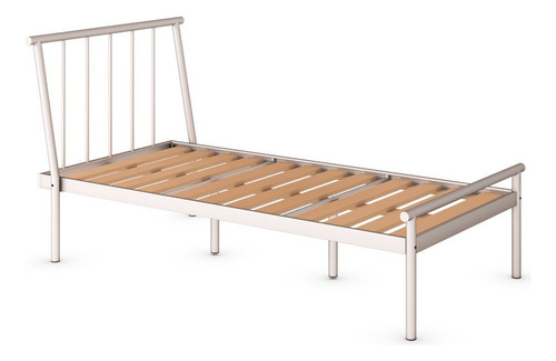 Cama Solteiro Em Aço Begônia Cabecasa Madeiramadeira Wt