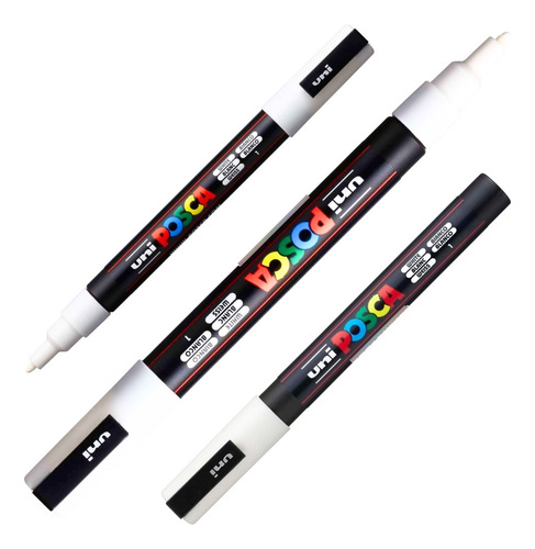 01 Bolígrafo Posca Uniball PC-3m con lentes blancas o negras