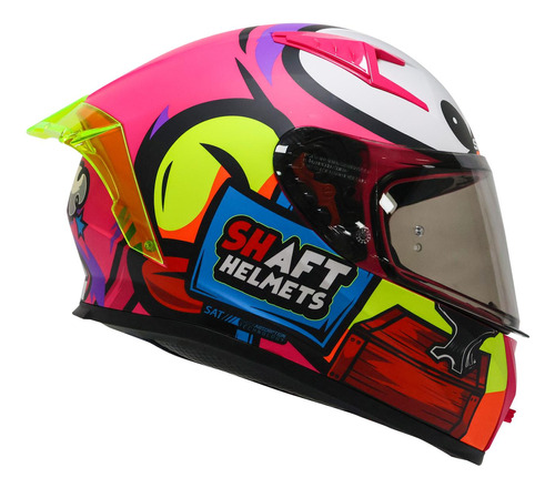 Casco Shaft Sh526 Fucsia Mate Tnt Mica Humo Cerrado