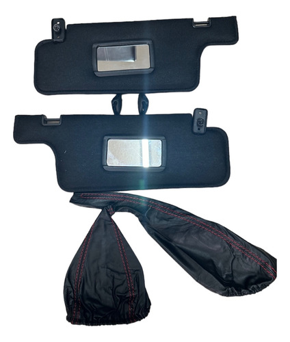 Kit De Viseras Con Soportes Y Fundas En Piel Golf Jetta A2