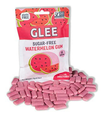 Chicle - Glee Gum Vegan Non-gmo Sugar Free Sandía Gum 55pc (