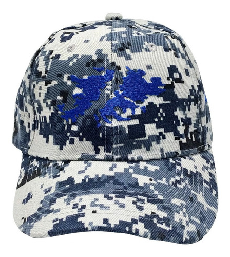 Gorra Malvinas Argentinas Islas Bordada Pixel Azul Camuflada