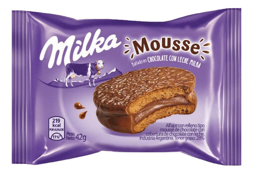 Alfajor Simple Milka Mousse X 42 Gr