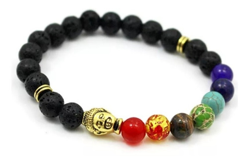 Pulsera Volcánica Buda 7 Chakras 