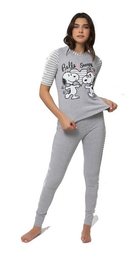 Pijama Mujer Snoopy Pantalon Blusa Manga Larga Peanuts 9030