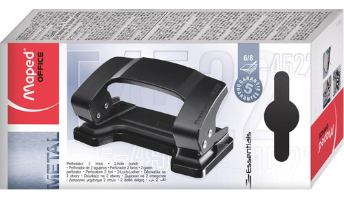 Perforadora Maped E-4011 Negro Redonda 2 Agujeros